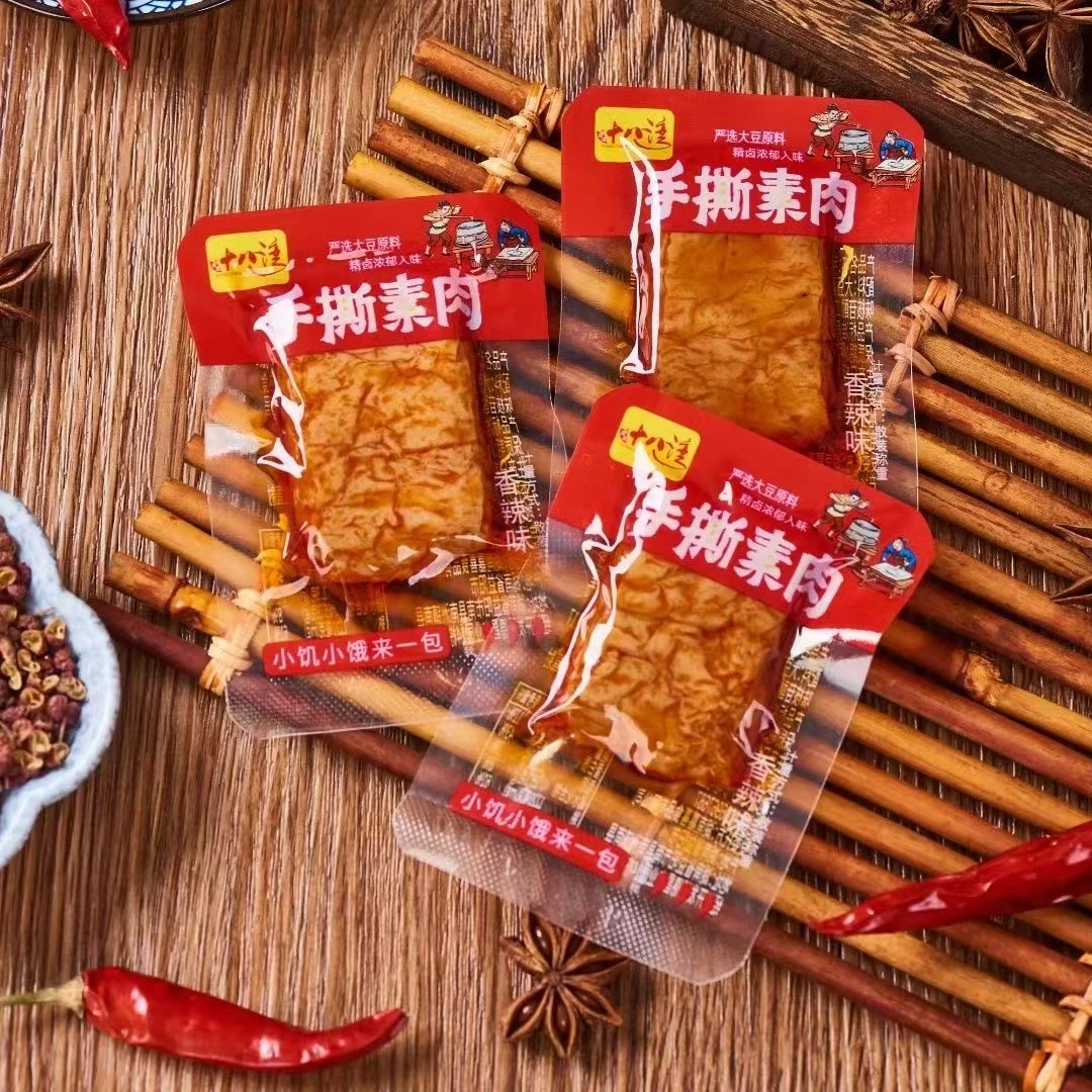 手撕素肉素牛排豆制品香辣素食网红办公室严选解馋零食称重香辣味