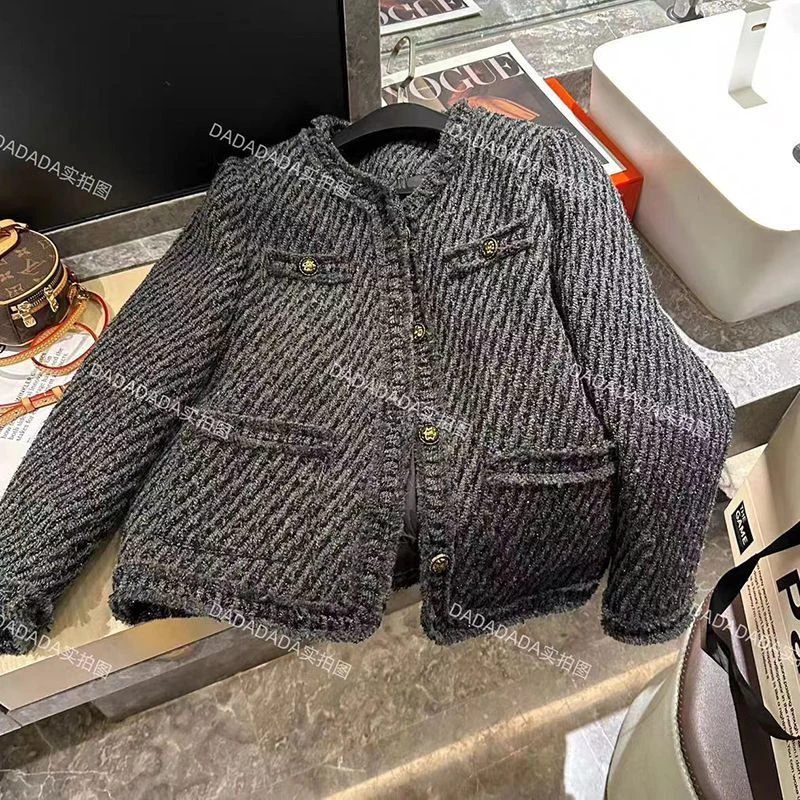 1303法式气质高级设计感百搭小香风短外套女秋冬新款上衣粗花呢