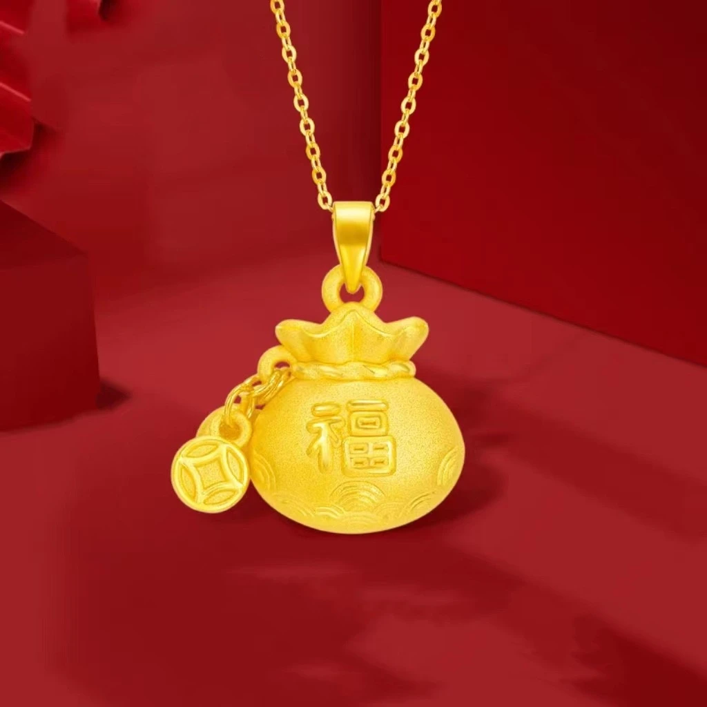 古法福袋吊坠转运珠时尚百搭