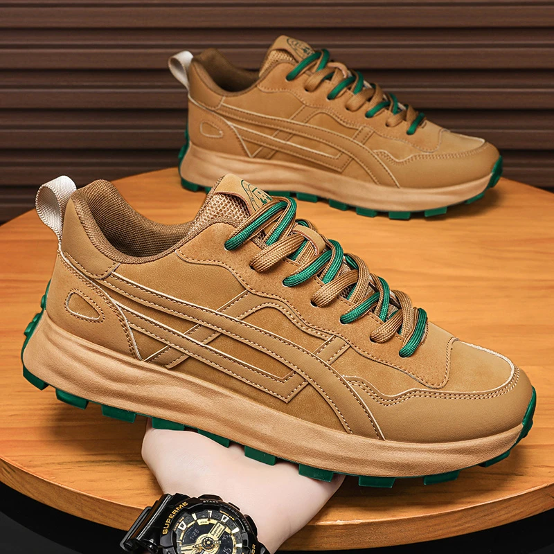 【厚底阿甘鞋】男士皮面运动休闲鞋秋季百搭上班户外男鞋老爹鞋潮鞋