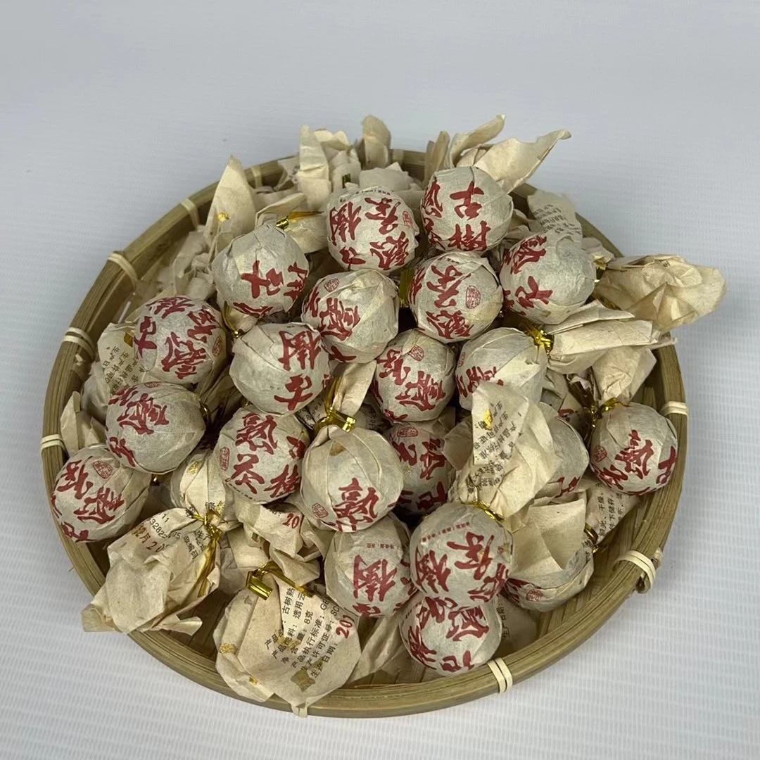 云南普洱茶古树熟茶龙珠—2019年春