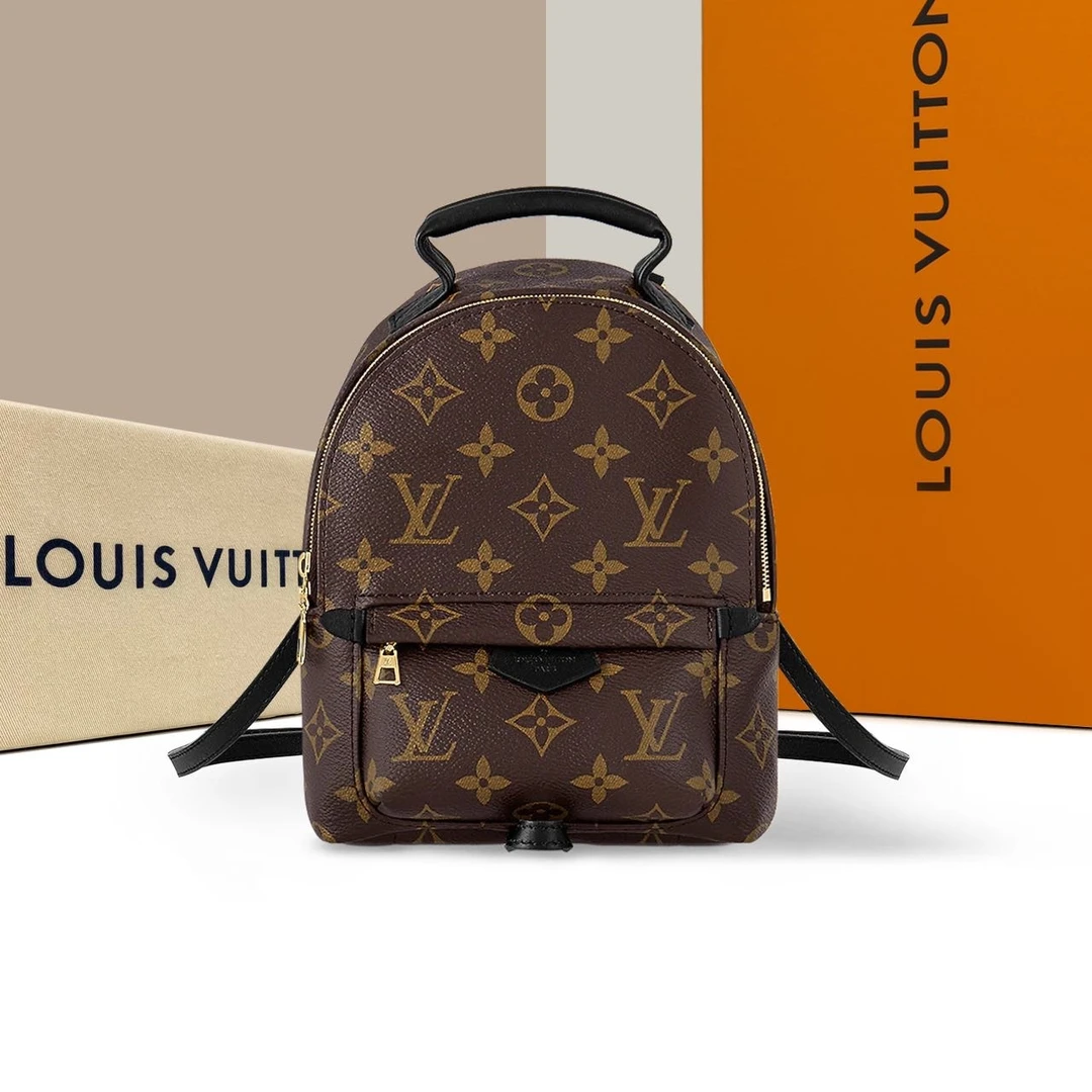 全新未使用 LouisVuitton/路易威登 新款老花双肩包小书包迷你