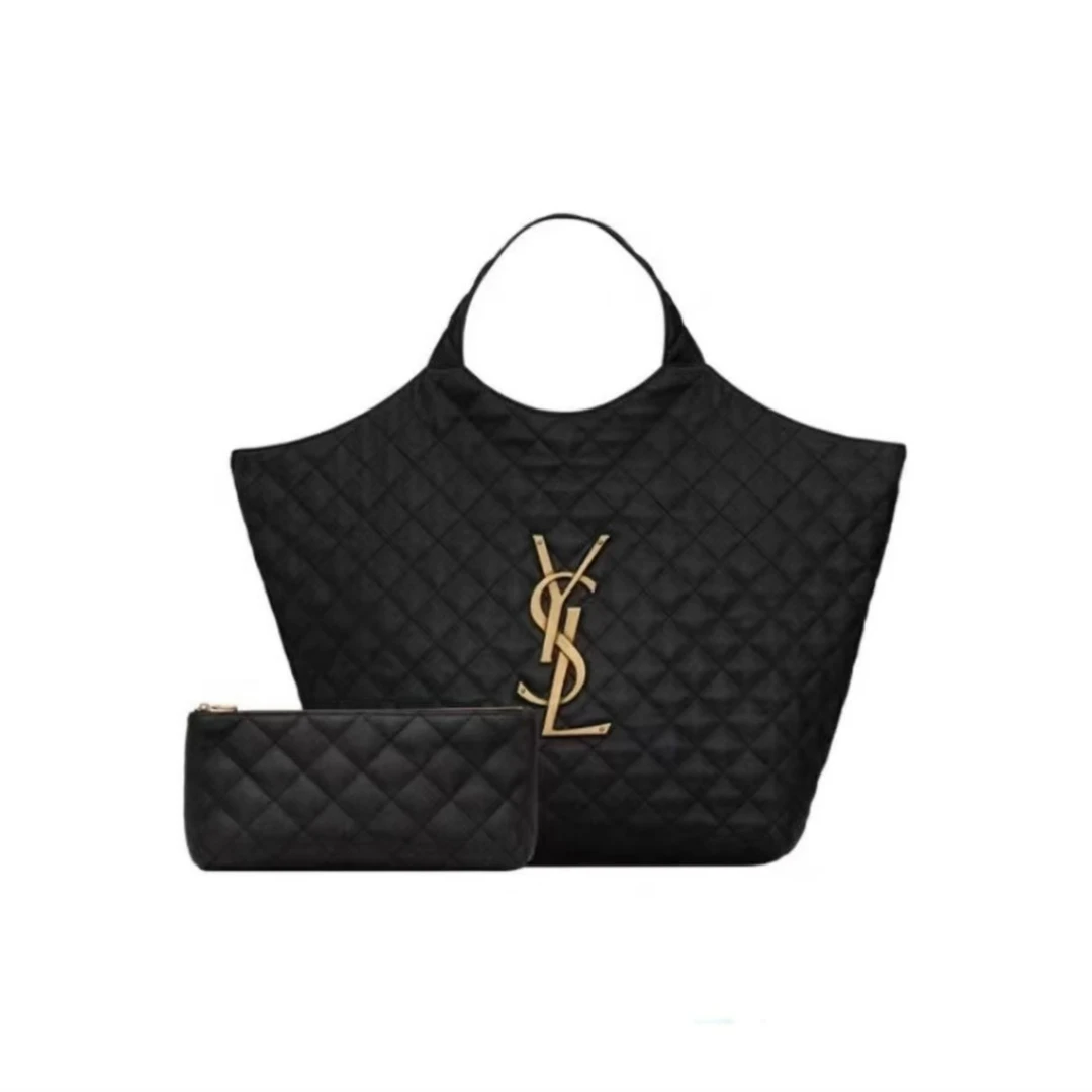全新未使用 YSL/圣罗兰 新款Icare三角黑金子母包