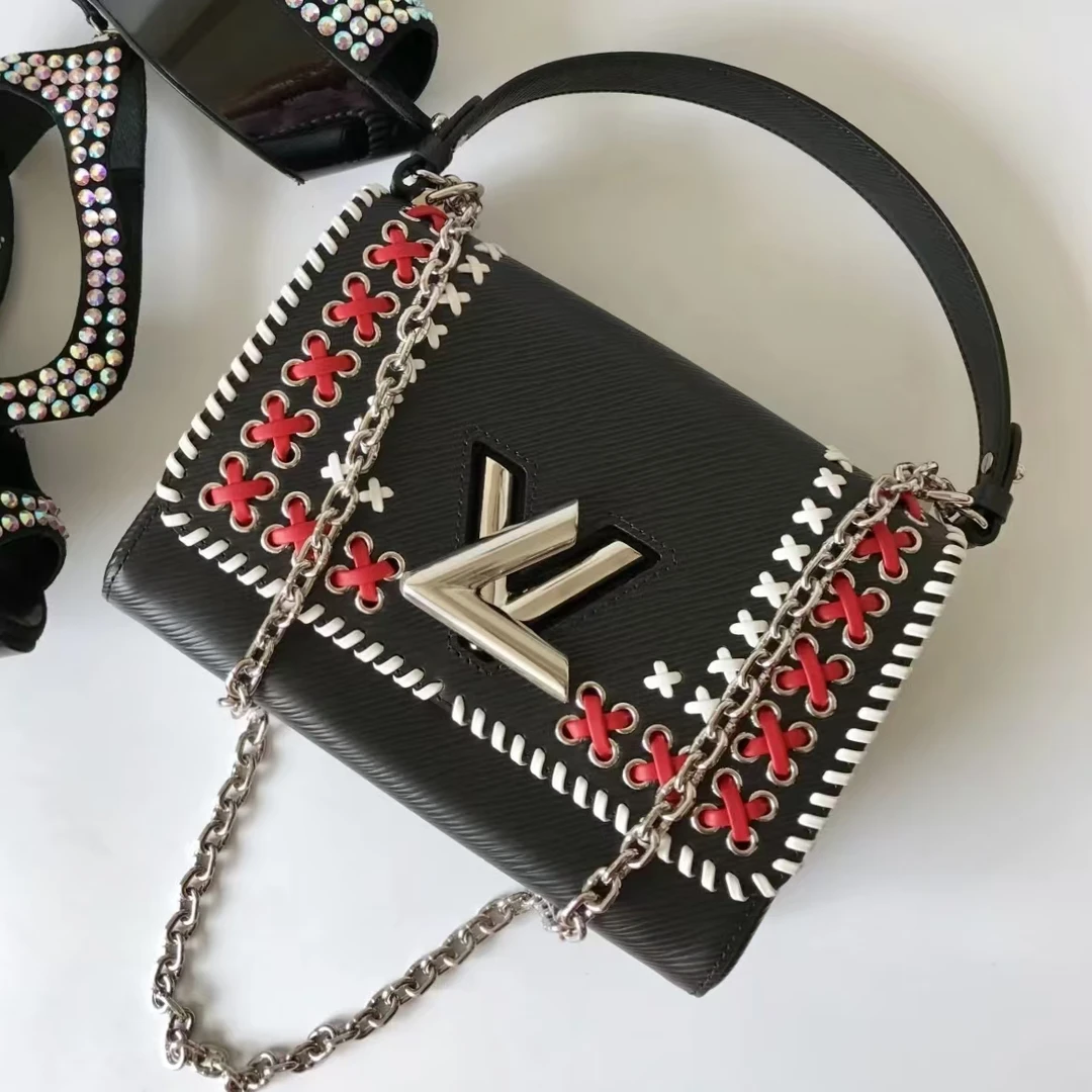 99新 LouisVuitton/路易威登 编织限量款twist中号张天爱同款