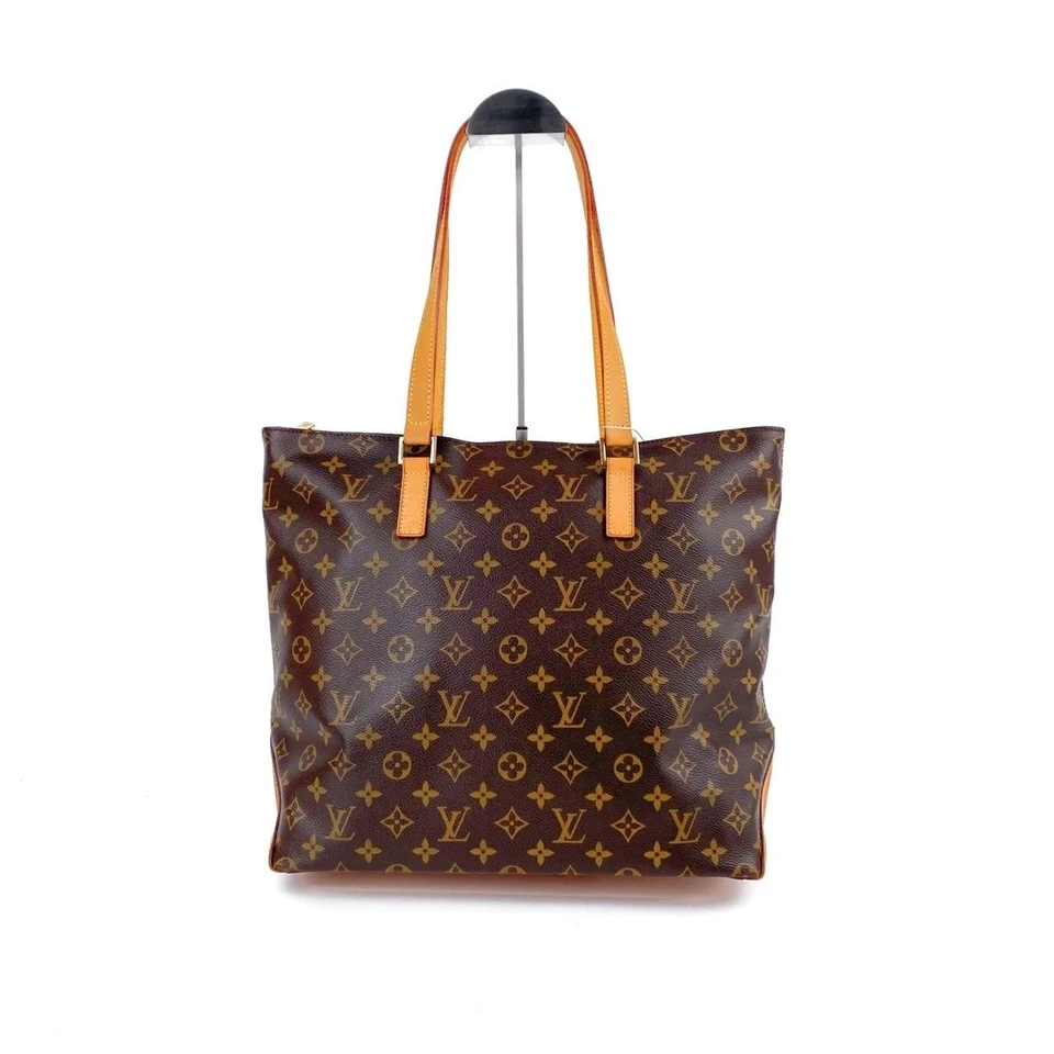 95新 LouisVuitton/路易威登 老花牛皮托特包手提单肩包