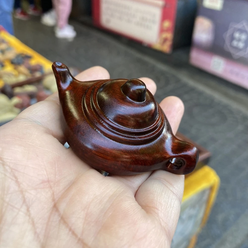 155 成茗居·紫檀木精工雕刻把玩手把件把把壶