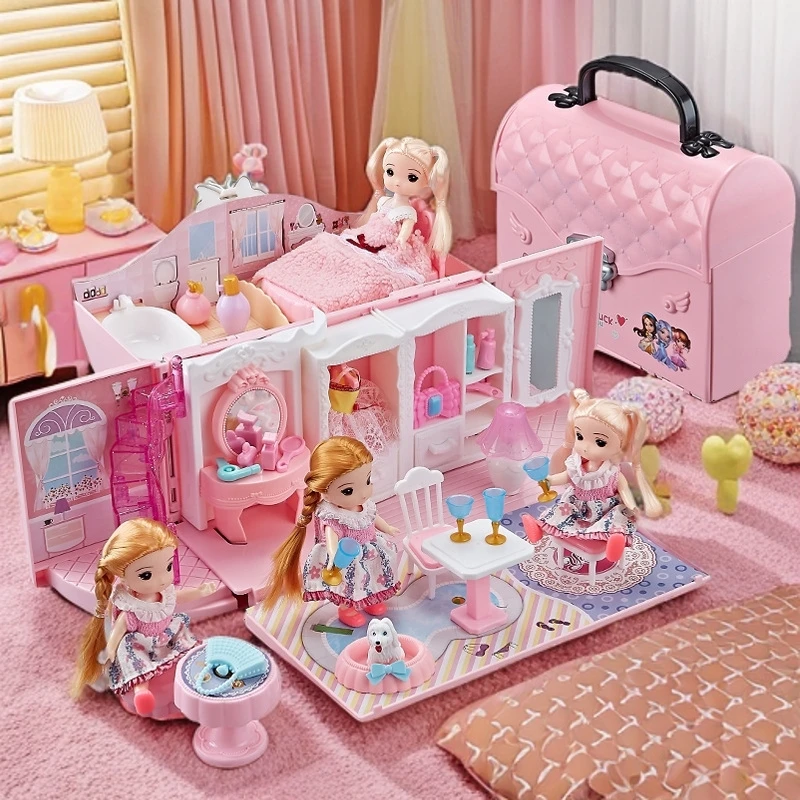 儿童玩具女孩益智启蒙教育艾莎公主城堡芭比娃娃屋3-8岁生日礼物