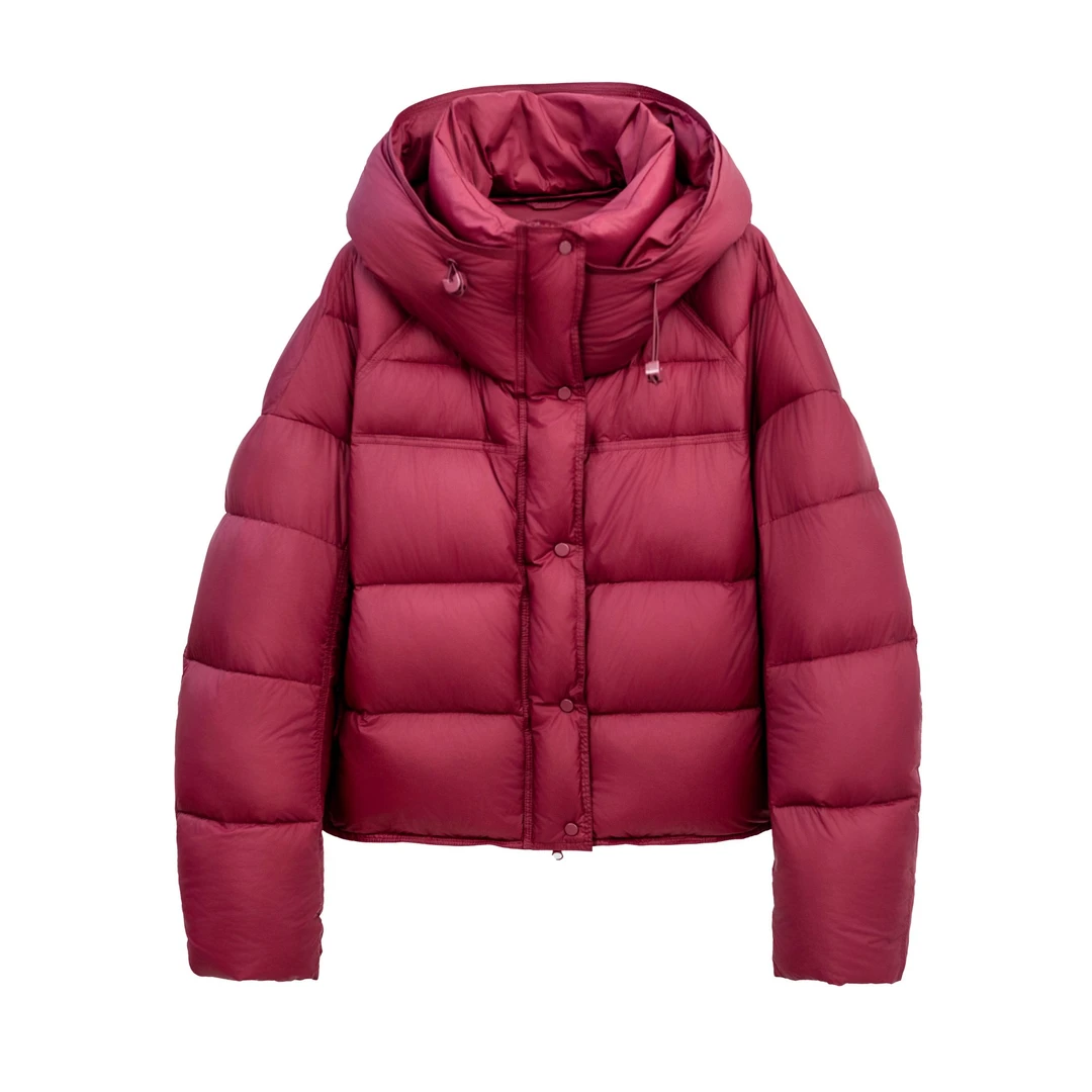 【云感泡芙】新版90白鸭绒15D柔软面料韩版防风连帽羽绒服