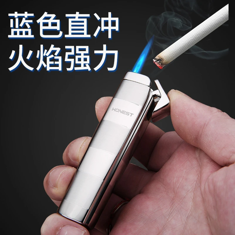 HONEST百诚月草蓝焰充气防风打火机雪茄高颜值2025年火爆款网红款