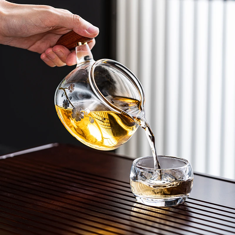 （280ml）矮胖子大号公道杯公杯分茶公杯炫彩木把加厚小青柑茶具