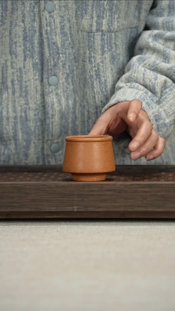 【闪购商品】紫砂茶壶老降坡柱础杯