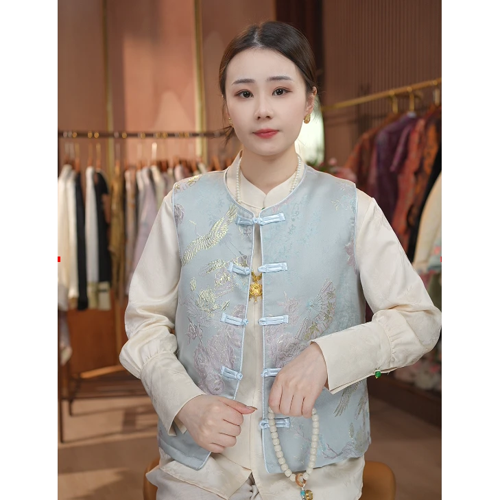 《 相见欢-马甲》新中式提花复古国风百搭高定加厚上衣马甲