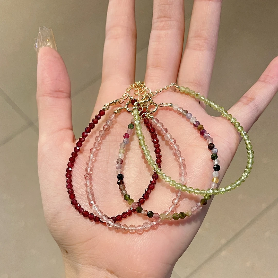 合金手链 ins风简约彩色细手链女简约高级感精致百搭手串叠戴手饰