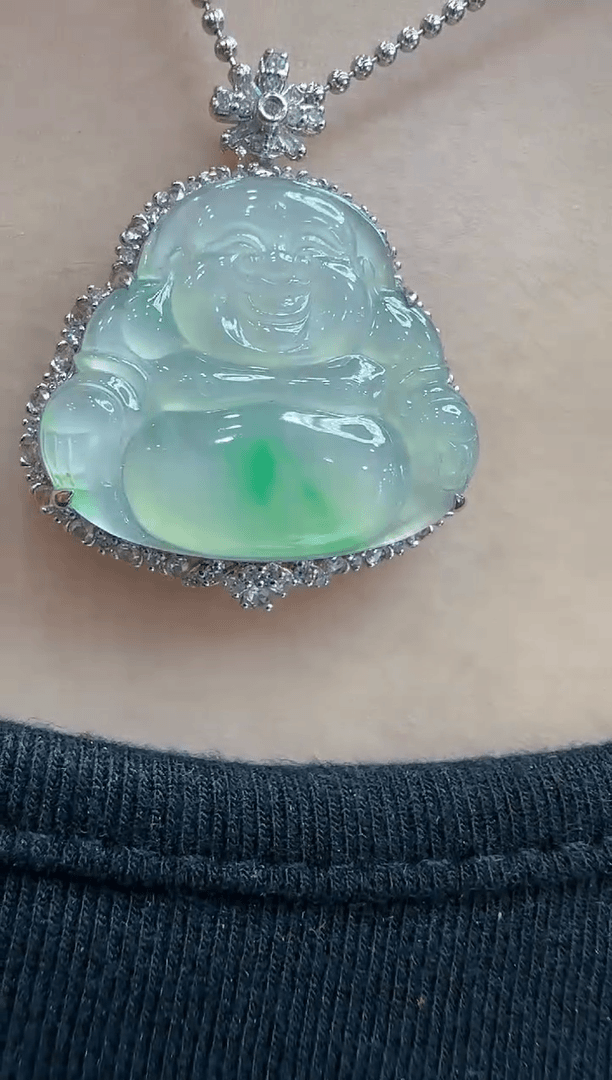 【闪购商品】翡翠吊坠(不含链)18K金镶嵌