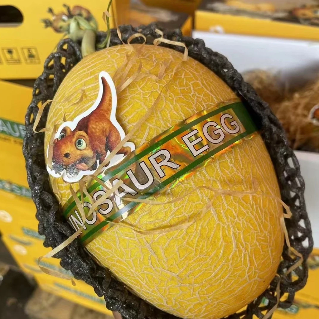 【顺丰包邮现拍现发】恐龙蛋蜜瓜礼盒2只装 口感脆甜 6.5斤左右
