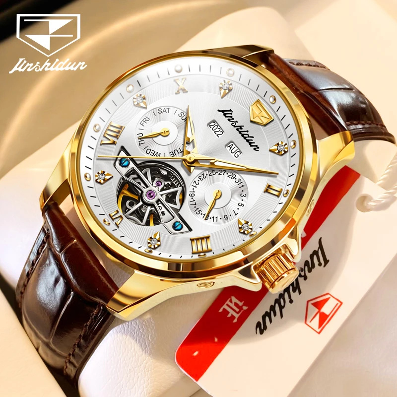 金仕盾防水潮流镂空气质多功能高档时尚手表机械男表8926男士