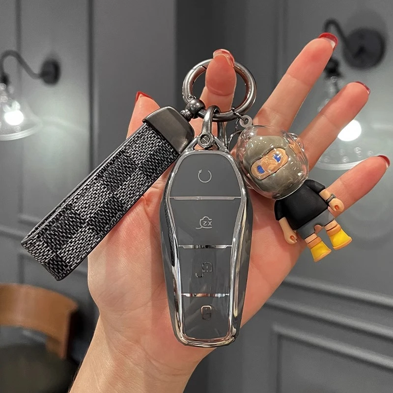 比亚迪钥匙套海豚汉宋秦元plusdmi宋pro max速锐汉ev驱逐舰05卡通