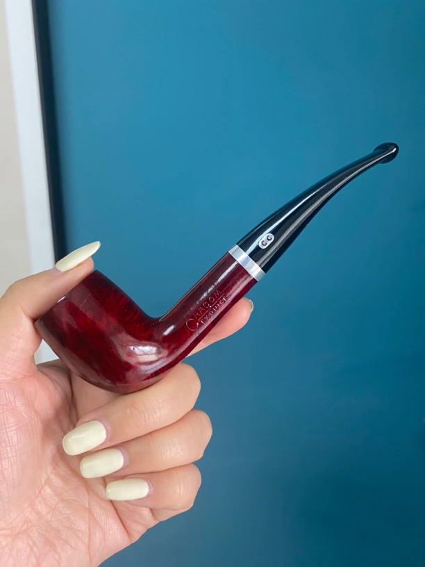 法国cc酒红光面进口石楠木烟斗