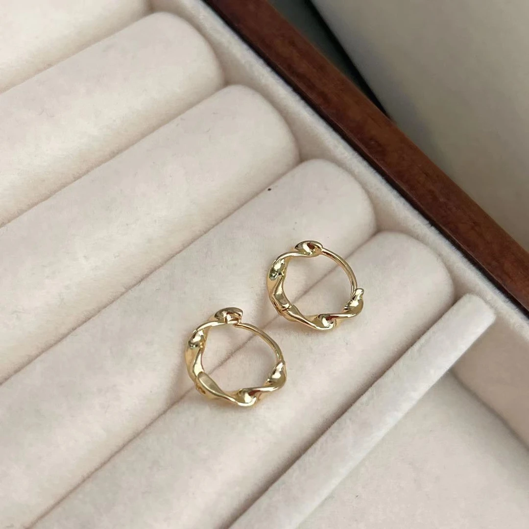 铜合金耳饰 H027 时尚轻奢气质百搭小众简约精致素款 耳环