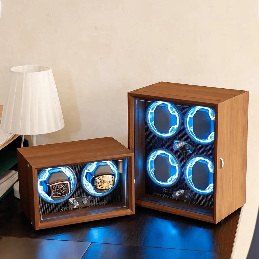 木质立式自动机械手表摇表器 家用电动表盒表架 5档位可调节 防磁