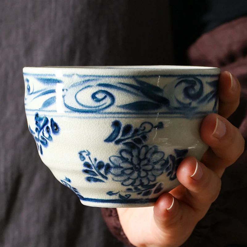 宗【单支】日本进口手绘陶瓷手捧碗饭碗