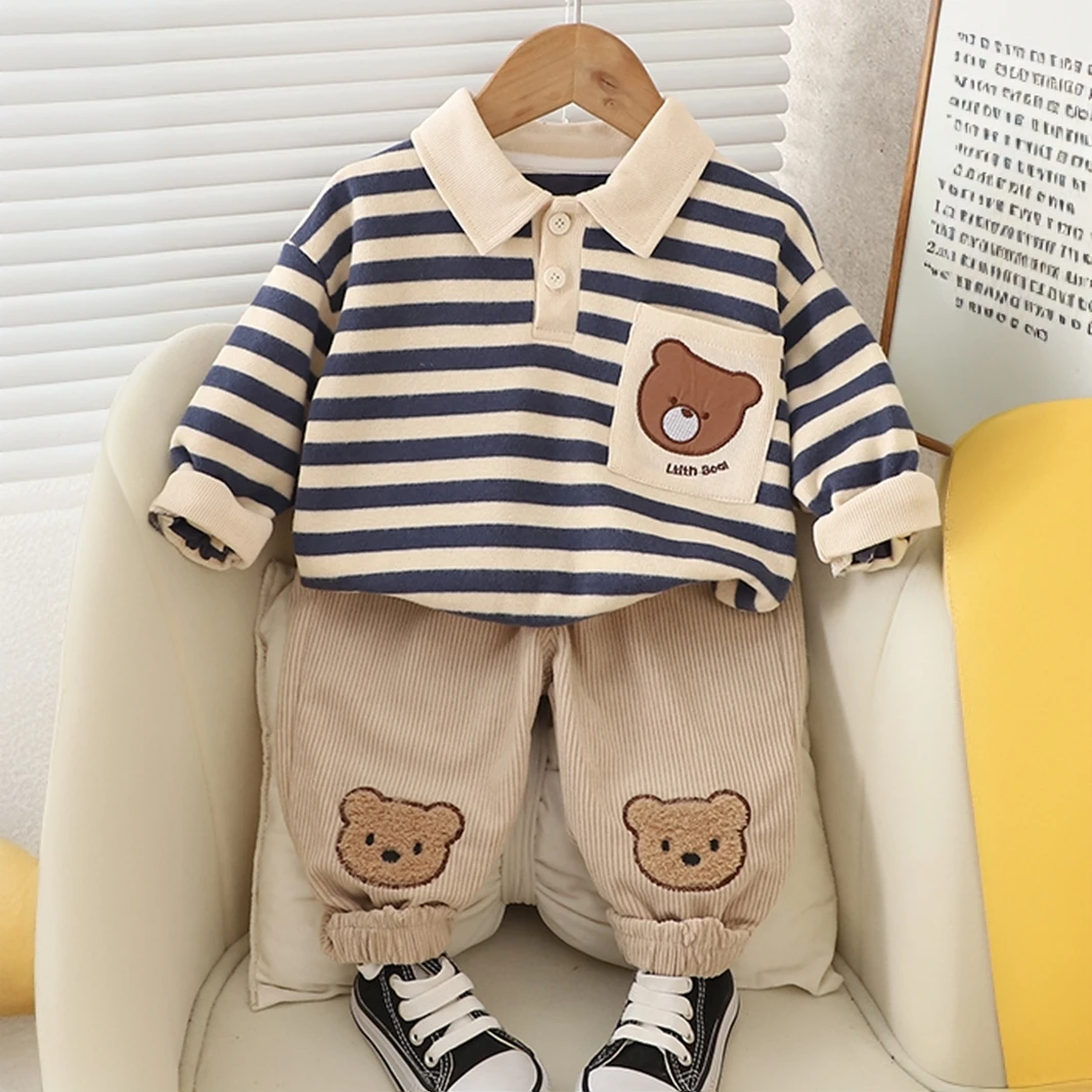 男童长袖卫衣套装2024新款宝宝春装衣服婴儿童春秋季两件套小孩潮