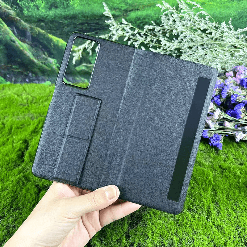 适用荣耀magic vs2/v2手机壳素皮腕带支架防摔商务智能视窗皮套