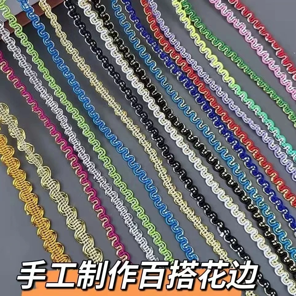【28号链接心上好物】波浪花边US型织带小弯细金银色花边服装辅料