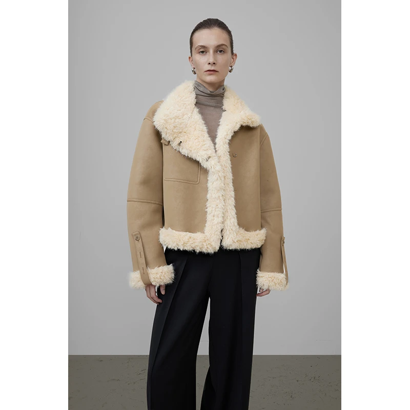 【粉丝专属福利】外套女冬季加绒大翻领夹克上衣UD24W146推广