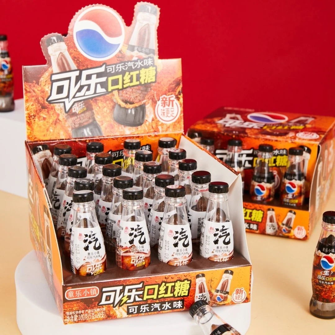 创意棒棒糖可乐味口红糖转转棒棒糖儿童糖果幼儿园节日礼物