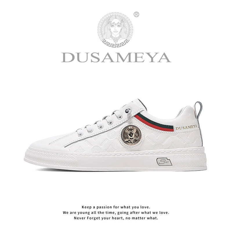 DUSAMEYA/杜莎米娅男士低帮休闲板鞋轻奢时尚夏季潮鞋潮流秋季