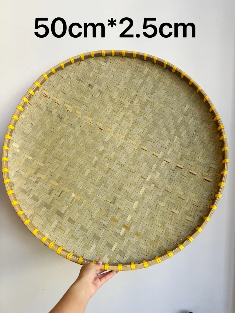 FY217（青面皮50cm) 竹筛子手工簸箕竹编制品竹匾晒干货农家用大号