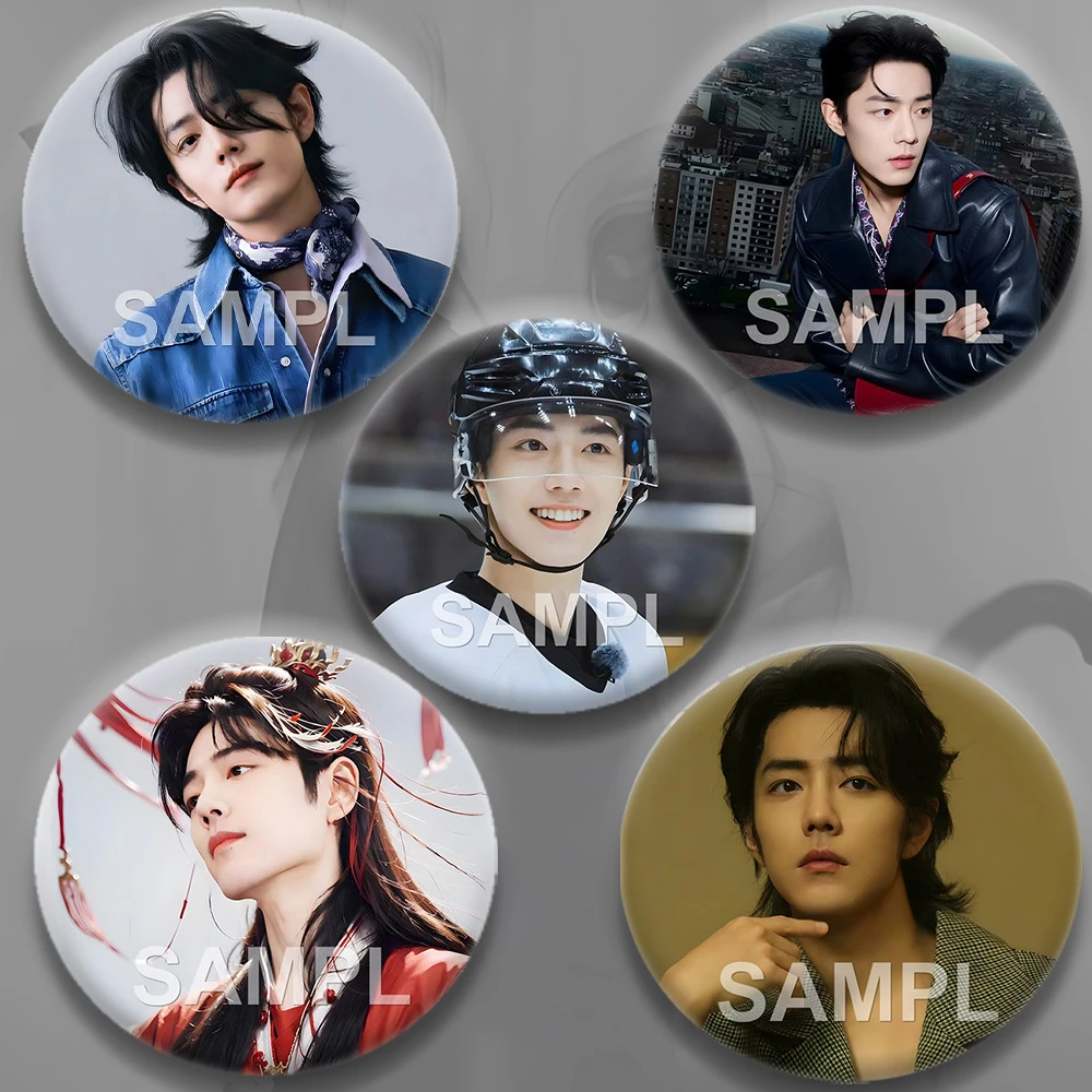 肖战周边吧唧明星爱豆粉丝应援镭射细闪膜徽章谷子送朋友同学