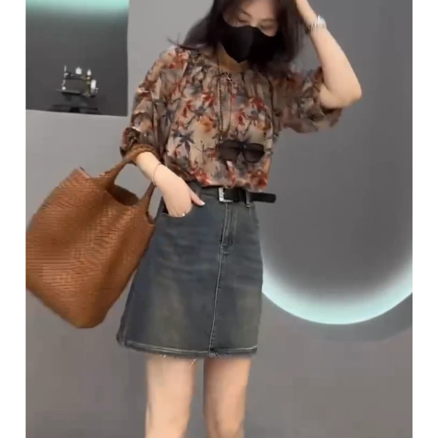 2023夏季新款时尚百搭洋气爆款显瘦宽松休闲小衫上衣气质网红9228