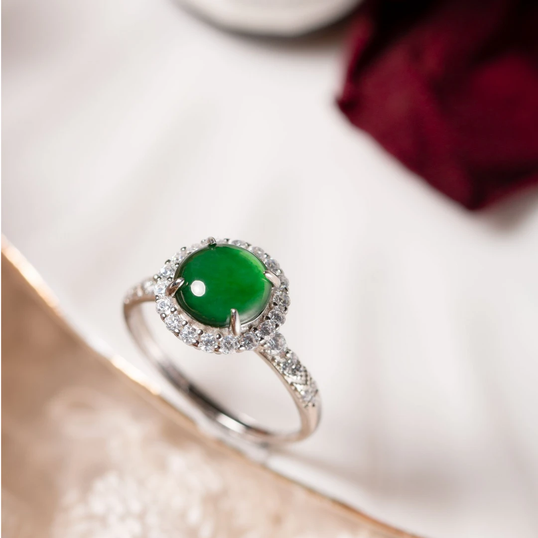 【东方甄品】蛋面银戒指 B627-55