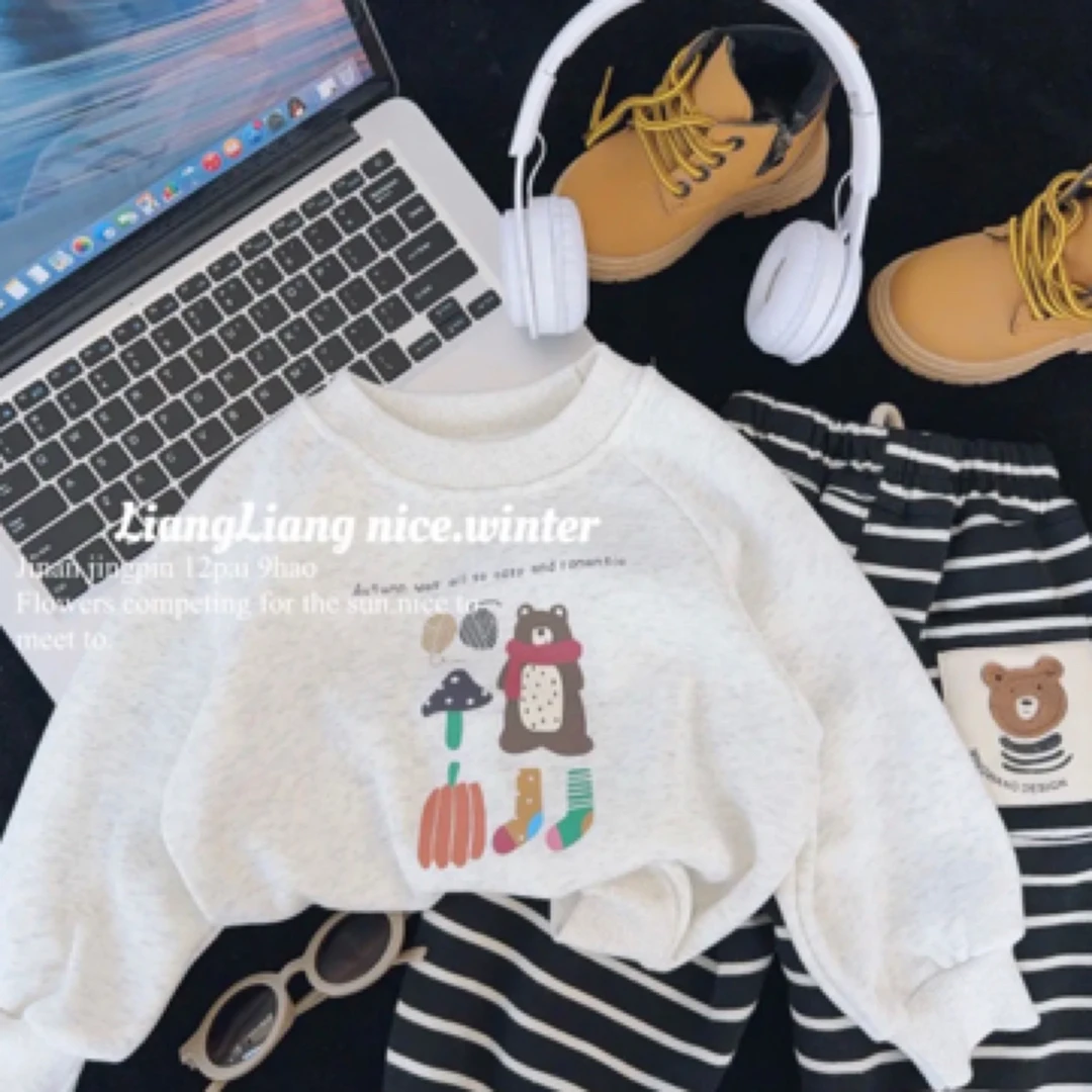 卡通伙伴家定制款加摇粒绒卫衣