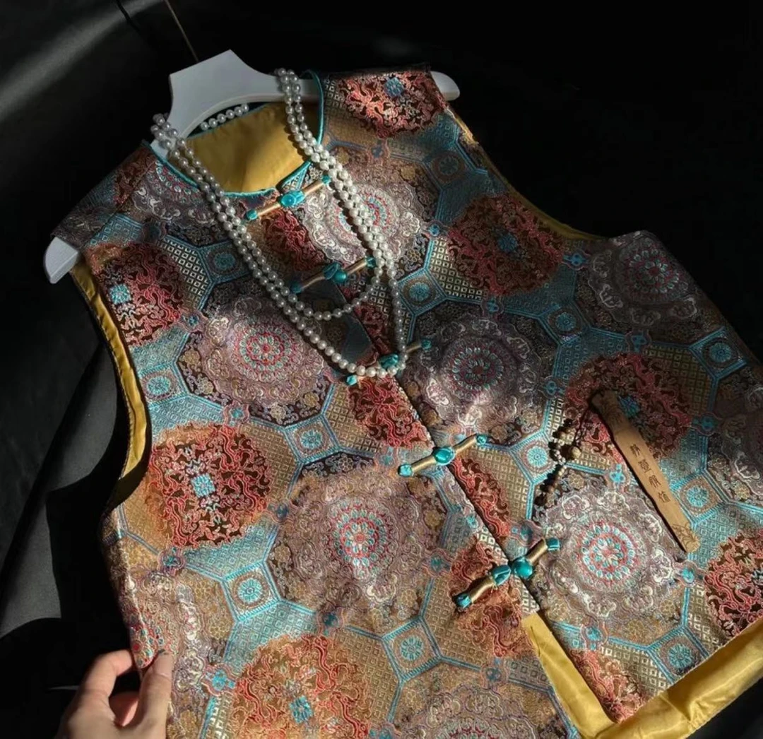 【如意】新中式国风改良旗袍马甲背心女2024夏季新款