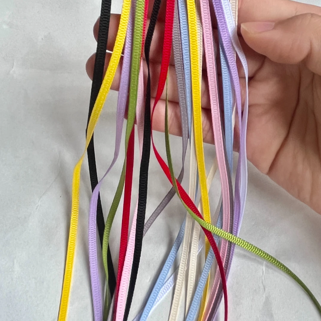 3mm螺纹带细丝带缎带罗纹带书签带绳手工diy扎发彩带材料礼品包装