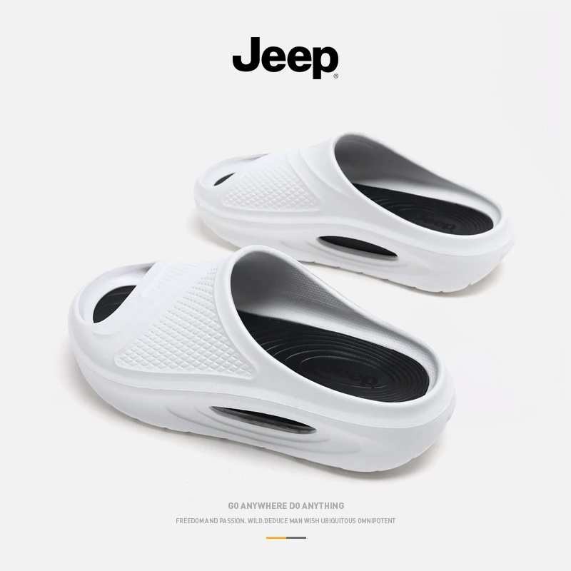 JEEP/吉普拖鞋男夏季外穿户外厚底凉拖鞋舒适新款运动防滑一字拖