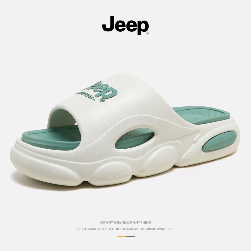 JEEP/吉普拖鞋男夏季外穿厚底凉拖鞋舒适新款网红防滑户外一字拖