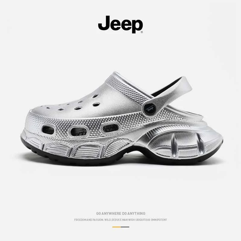 JEEP/吉普女款夏季厚底增高凉拖鞋外穿时尚潮流百搭包头拖