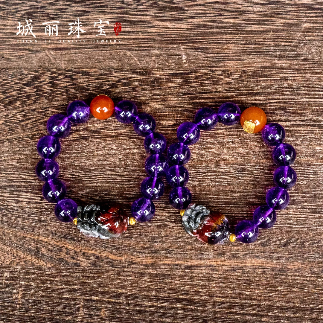 发一条【城丽珠宝】九紫大运换甲紫气才来貔貅手串/条（多样性发货）