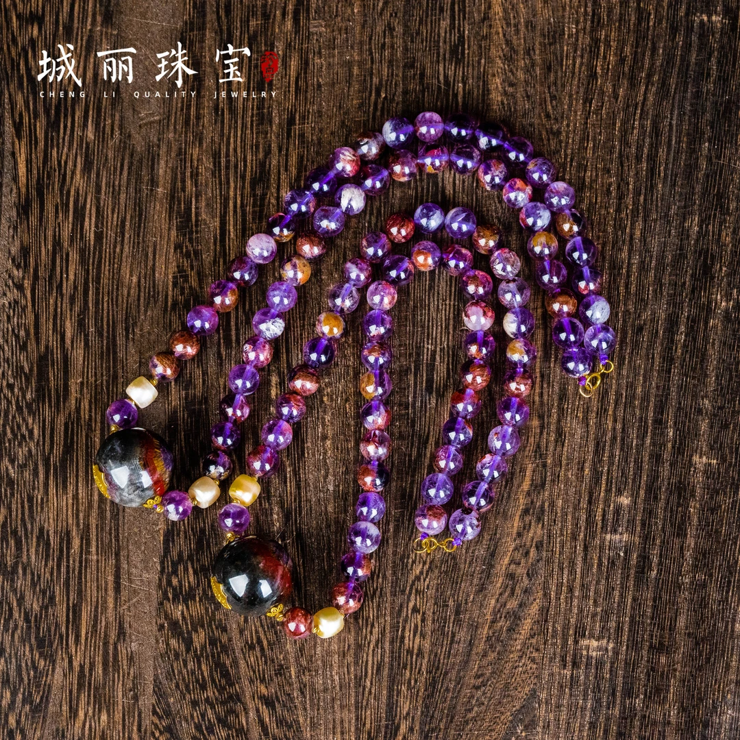 发一条【城丽珠宝】极光债必清圆珠项链/条（多样性发货）ZJH-1387