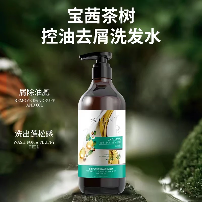 BAOQIAN/宝茜茶树控油去屑舒爽洗发水，乳木果滋润护发素柔顺清爽