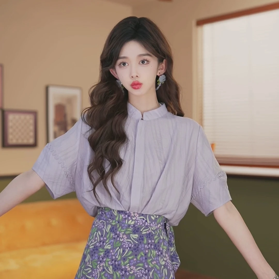 荔枝Lizhi/【曲线回廊】衬衫女宽松百搭上衣ZN0824010