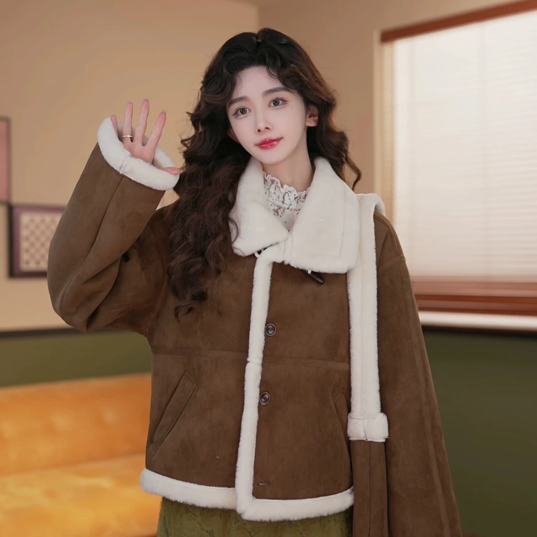 余紫绮.【冬日摩洛哥】（含包包）百搭长袖宽松显瘦外套ZC1988135