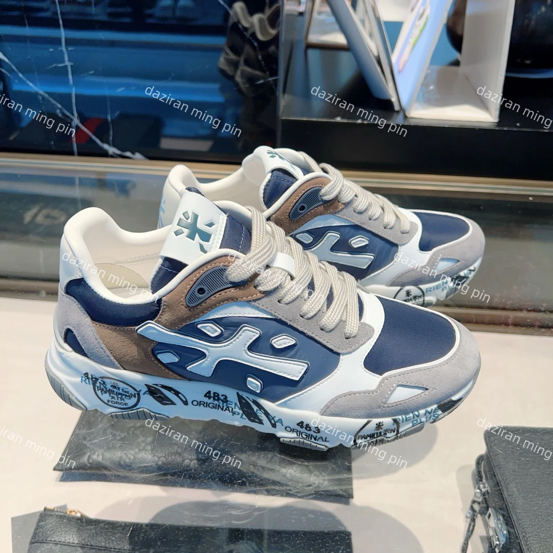 欧货高档斯丹sidan品牌男鞋2024新款百搭潮牌米字鞋休闲