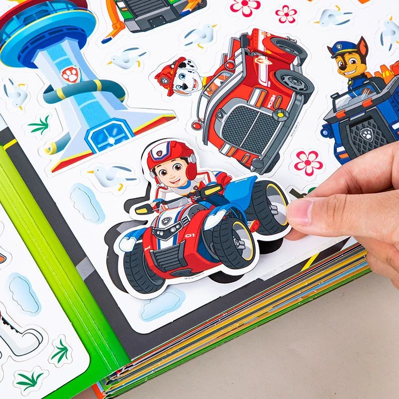 立大功儿童卡通磁力贴纸书0到3岁2宝宝益智玩具反复贴贴画6创意