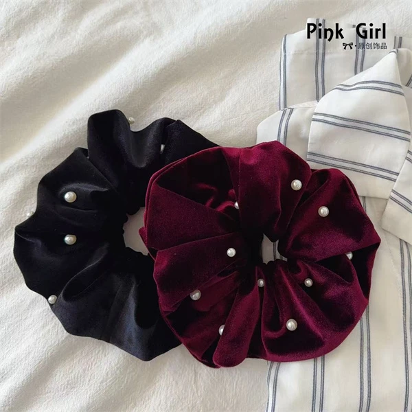 Pink Girl3876复古气质丝绒秋冬百搭发圈发绳