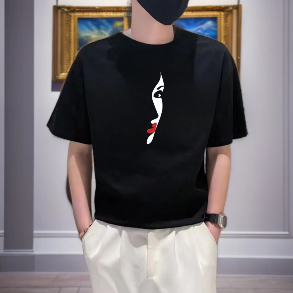 美式痞帅重磅印花短袖T恤情侣男女夏季潮牌街头休闲圆领上衣新款